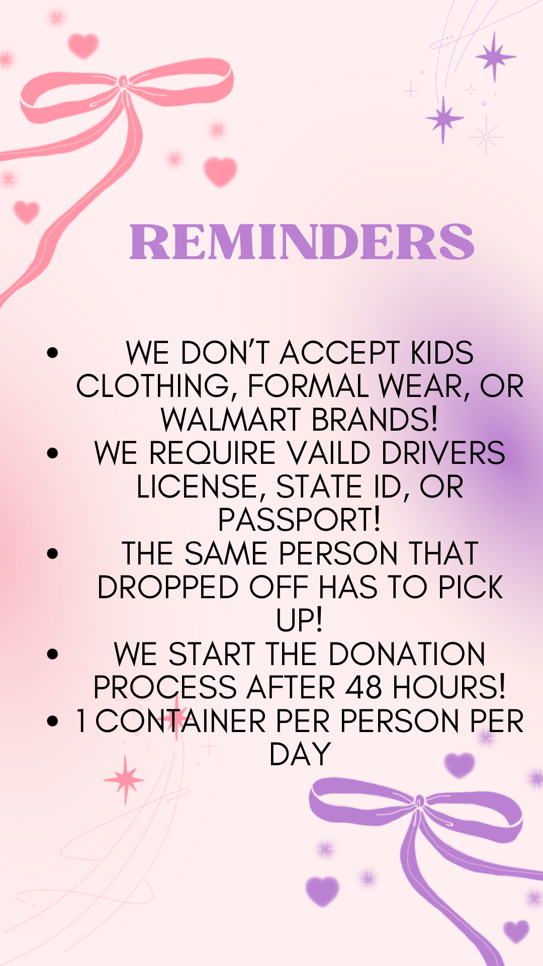 Reminders